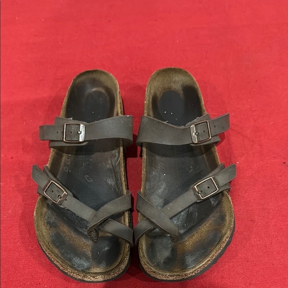 Birkenstock Brown Strappy Sandals - Picture 1 of 4